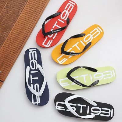 Soft PE beach flip flops anti-slip wholesale summer use