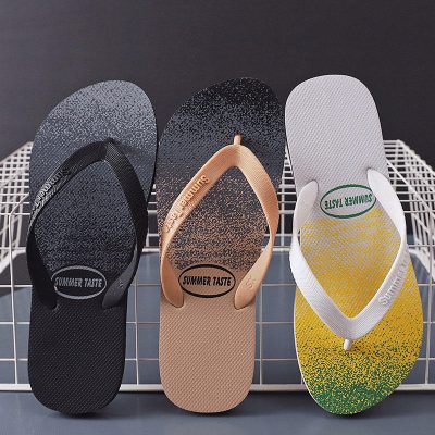 Women’s colorful flat flip flops for summer beach wear