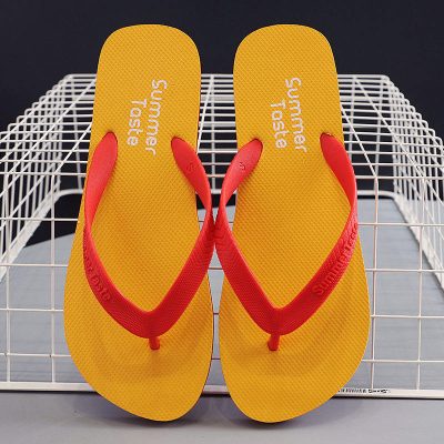 Women’s colorful flat flip flops for summer beach wear