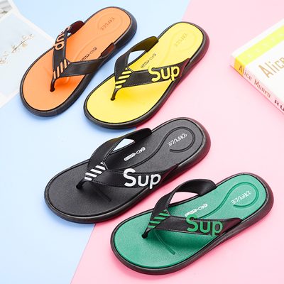 Korean-style men's summer flip flops for outdoor wear