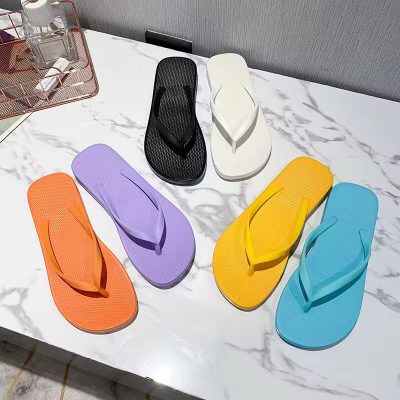 Printed EVA flip flops for women with rubber outsole