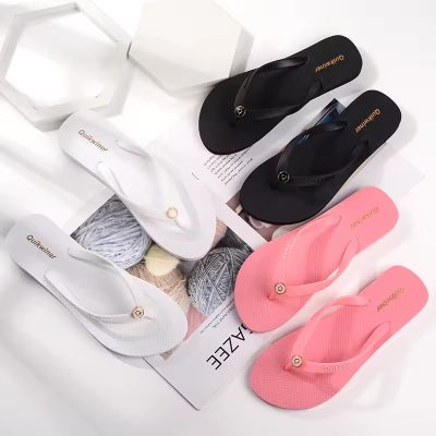 Custom lightweight PE sole flip flops for women
