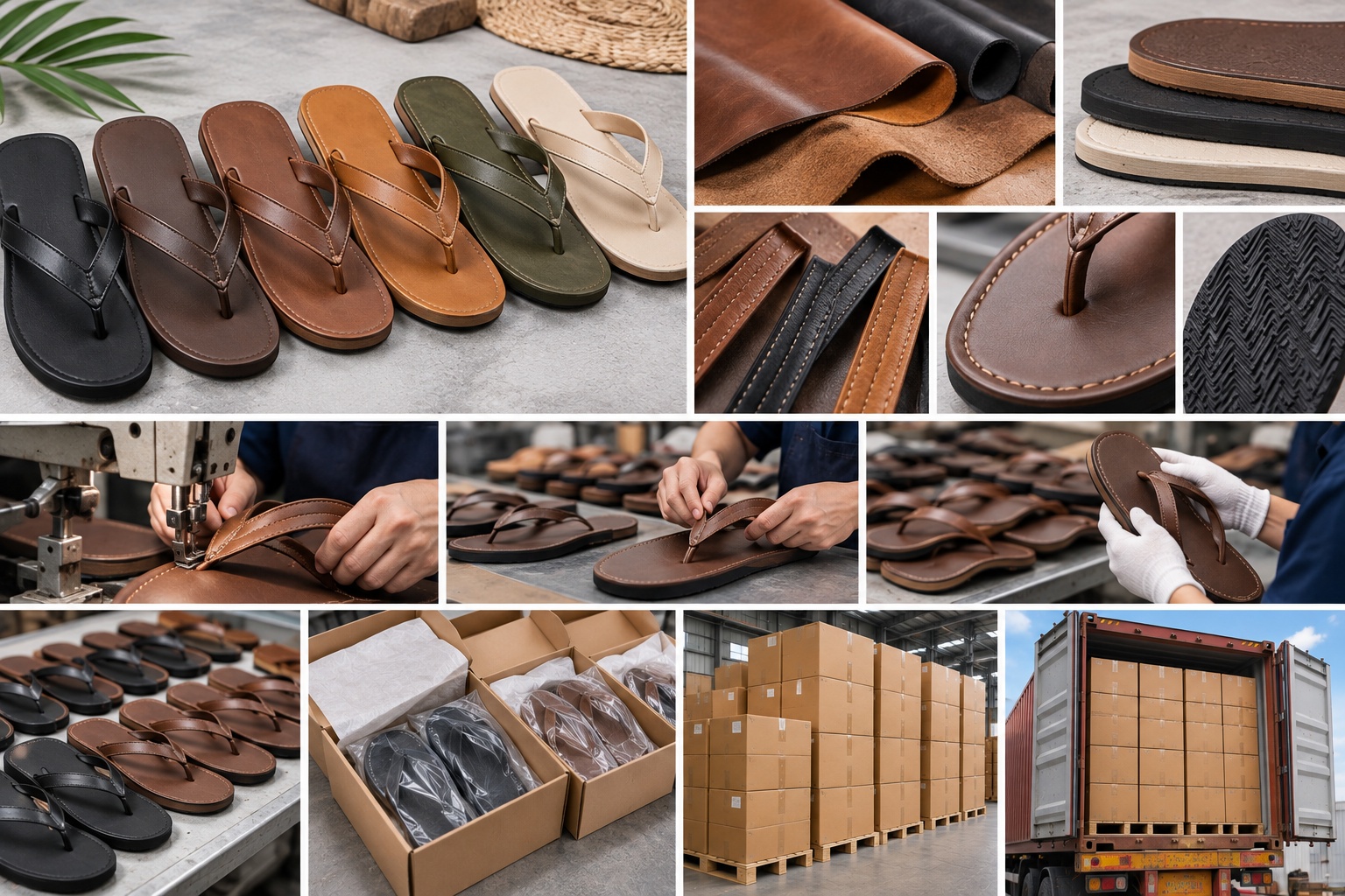 Leather Flip Flops