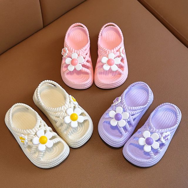 Children slippers flower pattern comfort kids flip flops (2) Children slippers flower pattern comfort kids flip flops (2)