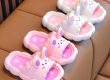 Cute cartoon rabbit bathroom indoor kids flip flops (2)