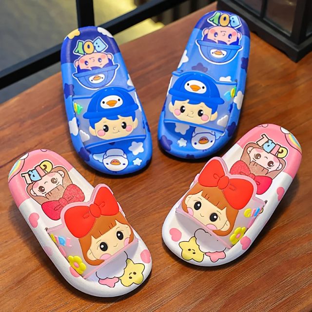 Girl boys bath kids flip flops non slip home shoes (3) Girl boys bath kids flip flops non slip home shoes (3)