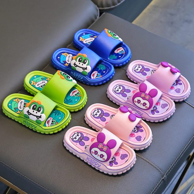 Slippers kids cartoon dinosaur rabbit boys girls flip flops (1) Slippers kids cartoon dinosaur rabbit boys girls flip flops (1)