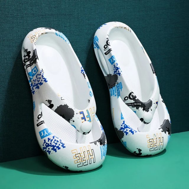 Summer beach non slip platform slide men flip flops (1) Summer beach non slip platform slide men flip flops (1)