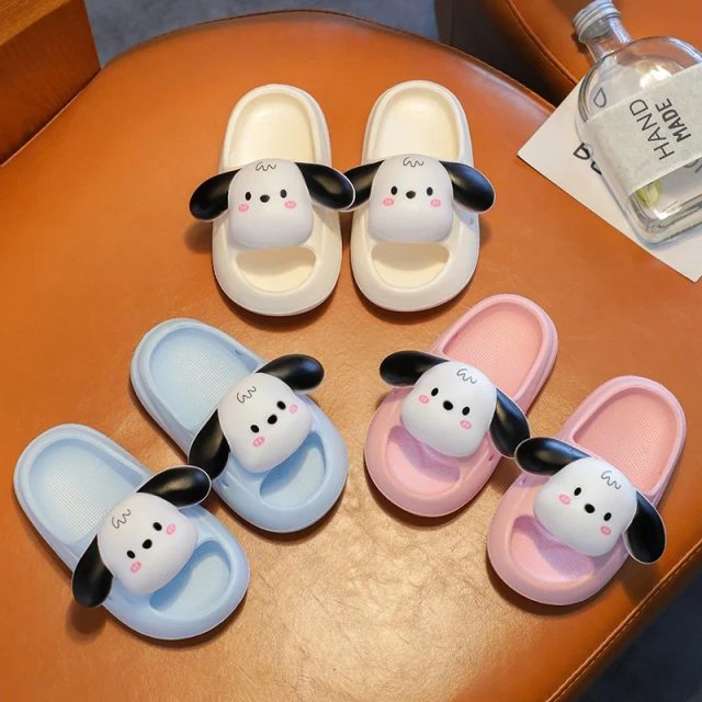 Summer cute dog cartoon kids flip flops for boys girls (1) Summer cute dog cartoon kids flip flops for boys girls (1)