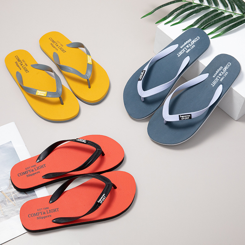 Unisex soft PE flip flops for summer custom wholesale